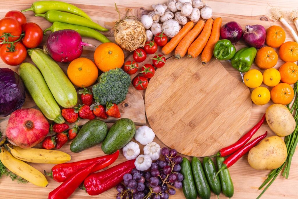 rainbow coloured food